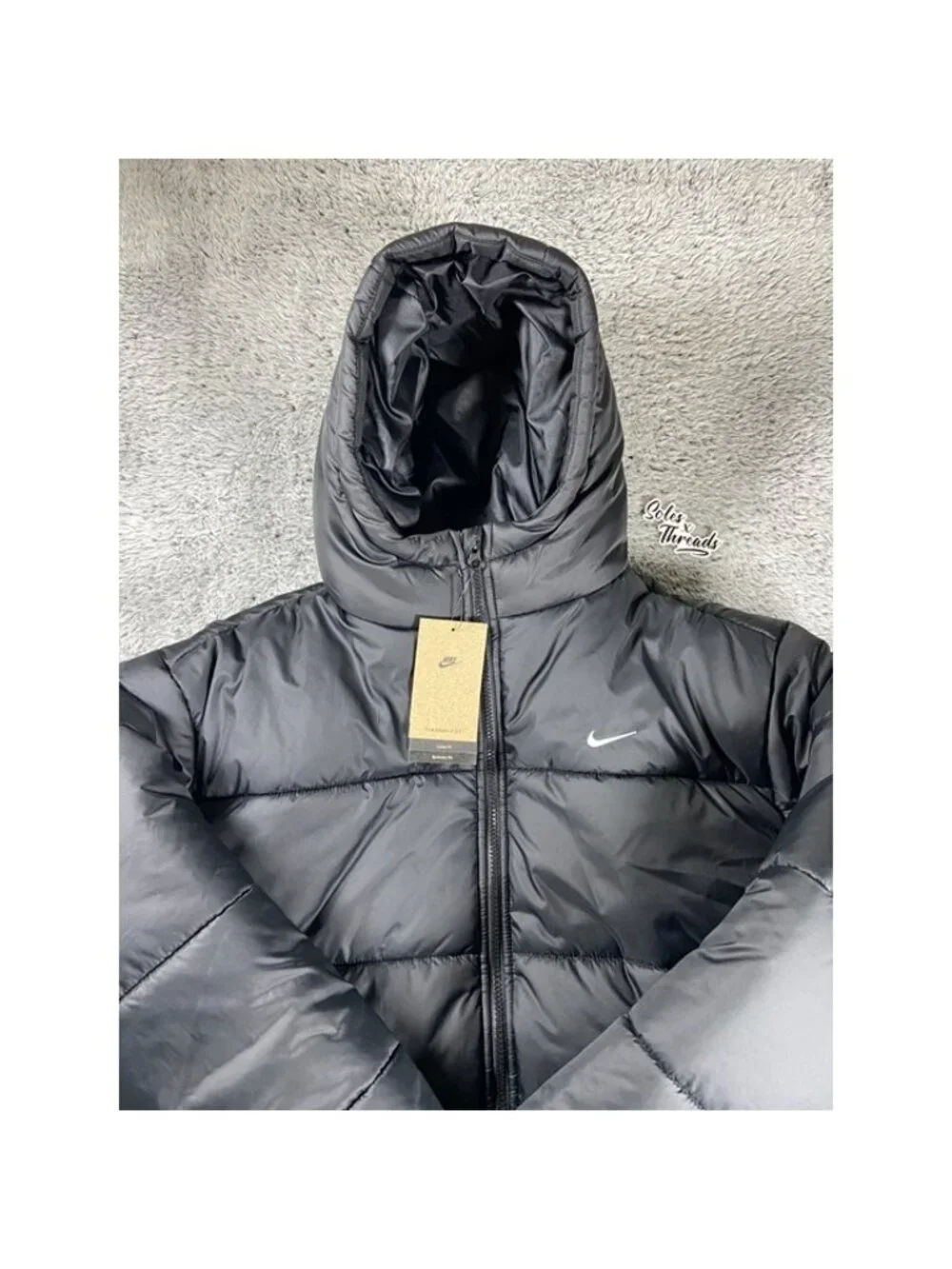 Nike NSW Therma-FIT Loose Hooded Parka Size Large Women Black HV4912-010